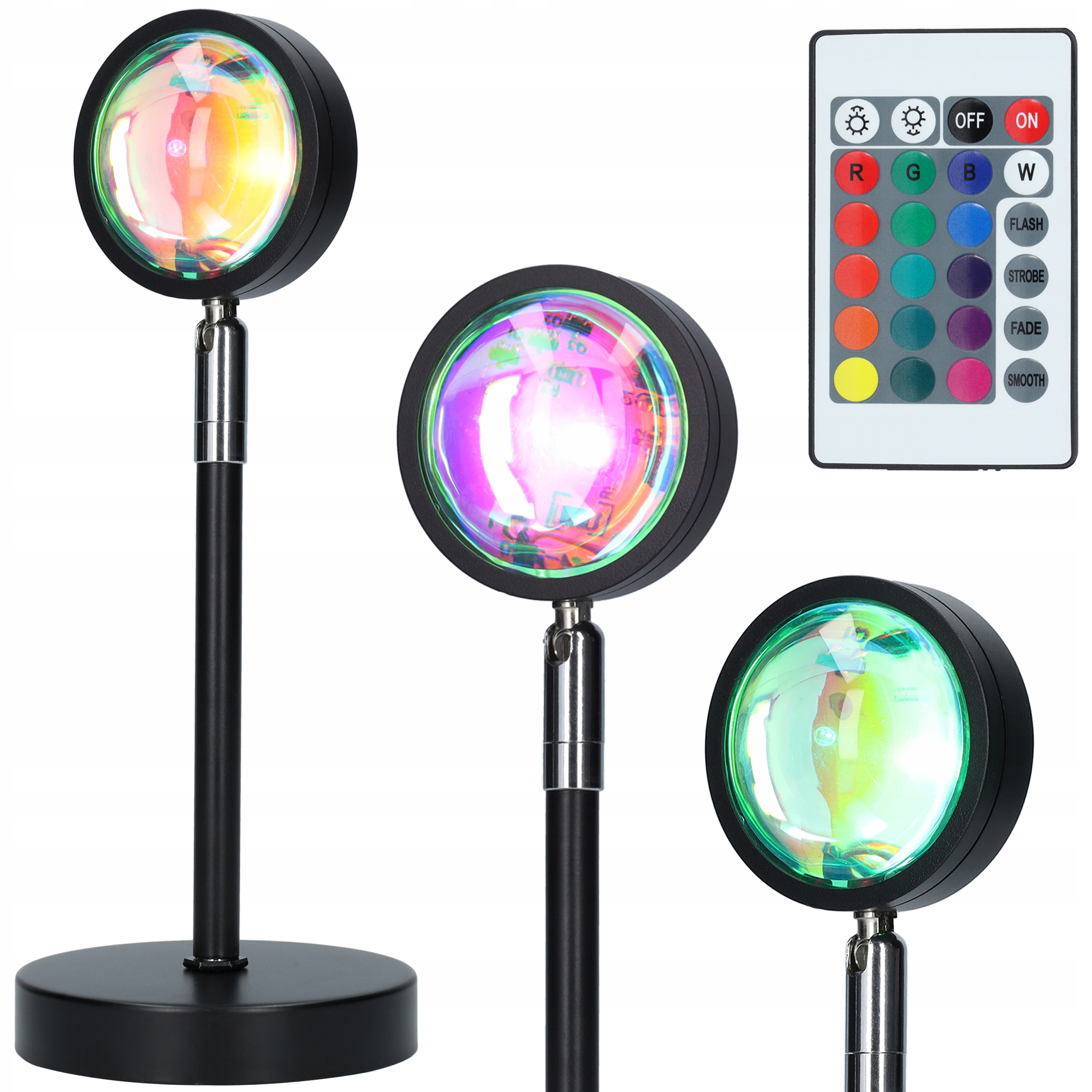 Projekcijos lempa saulėlydžio RGB su nuotoliniu valdymu