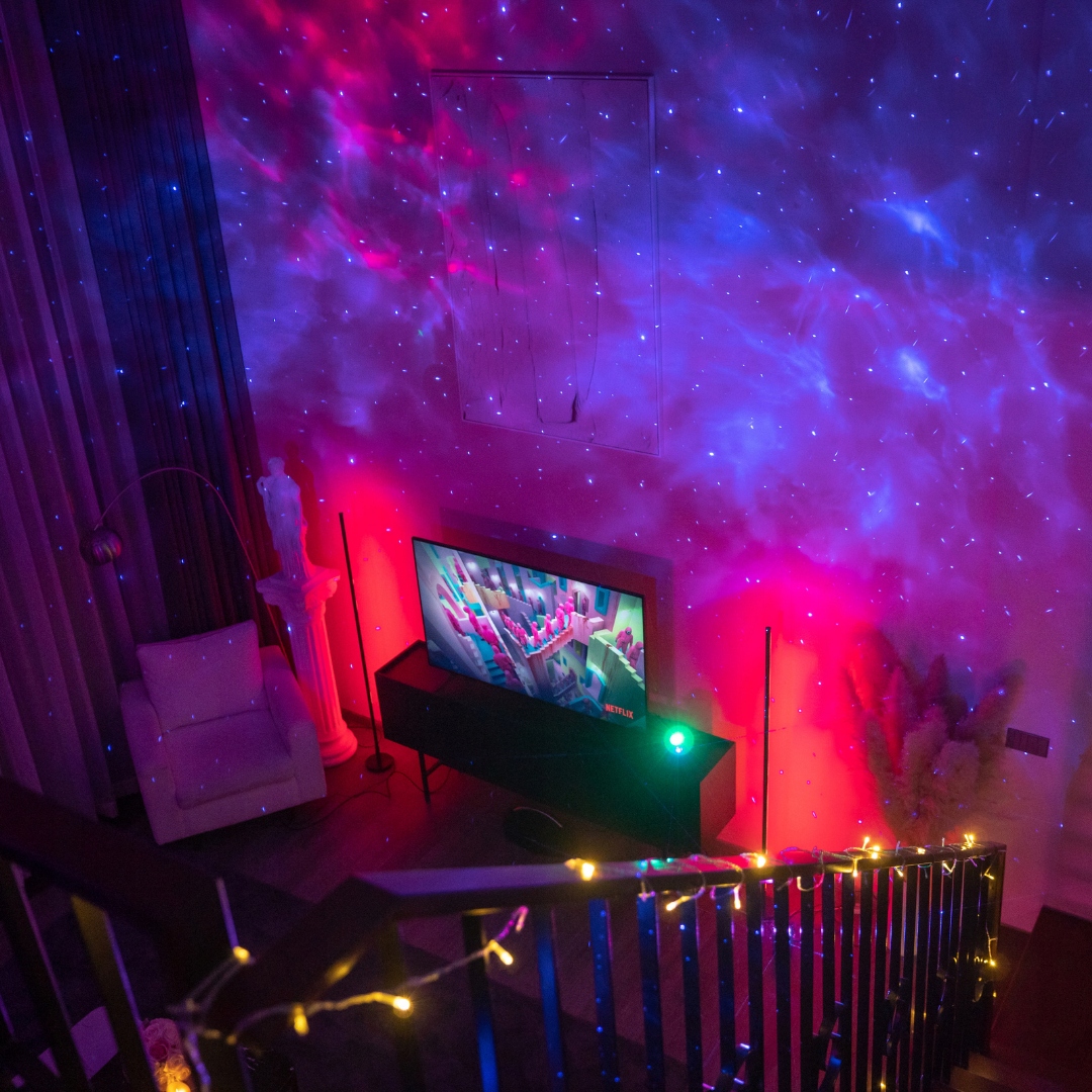 Gwiazdoholik 3D žvaigždžių projektor 4K mėlynas lazeris