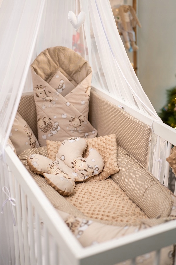 BABY COCOON NEST MINKY PIECE XXL BABYMAM RINKINYS, 7 ELEMENTAI.
