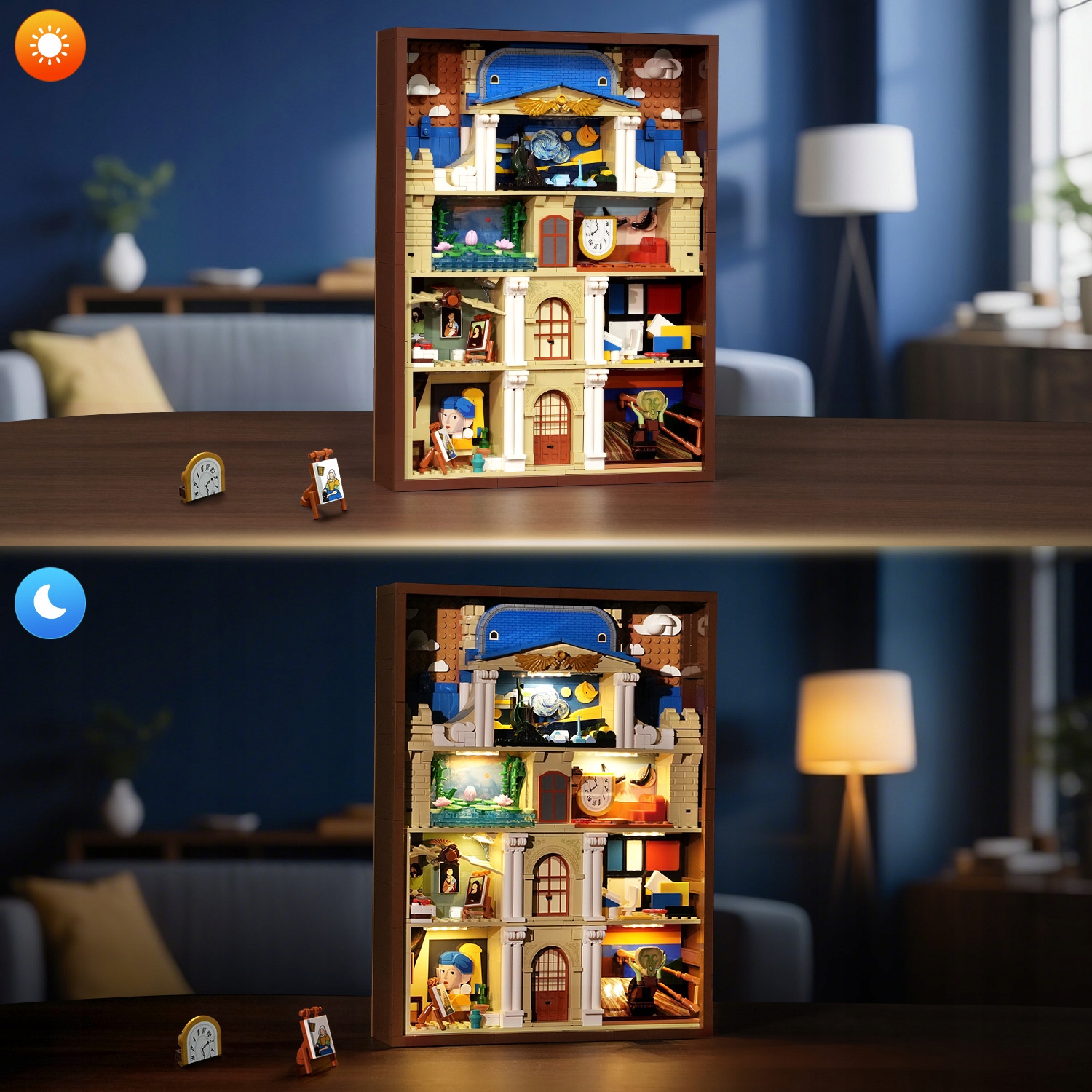 KNYGŲ BLOKAI NOOK PUZZLE HOUSE KNYGNYNAS STARRY NIGHT SCREM DOVANA 7 viename