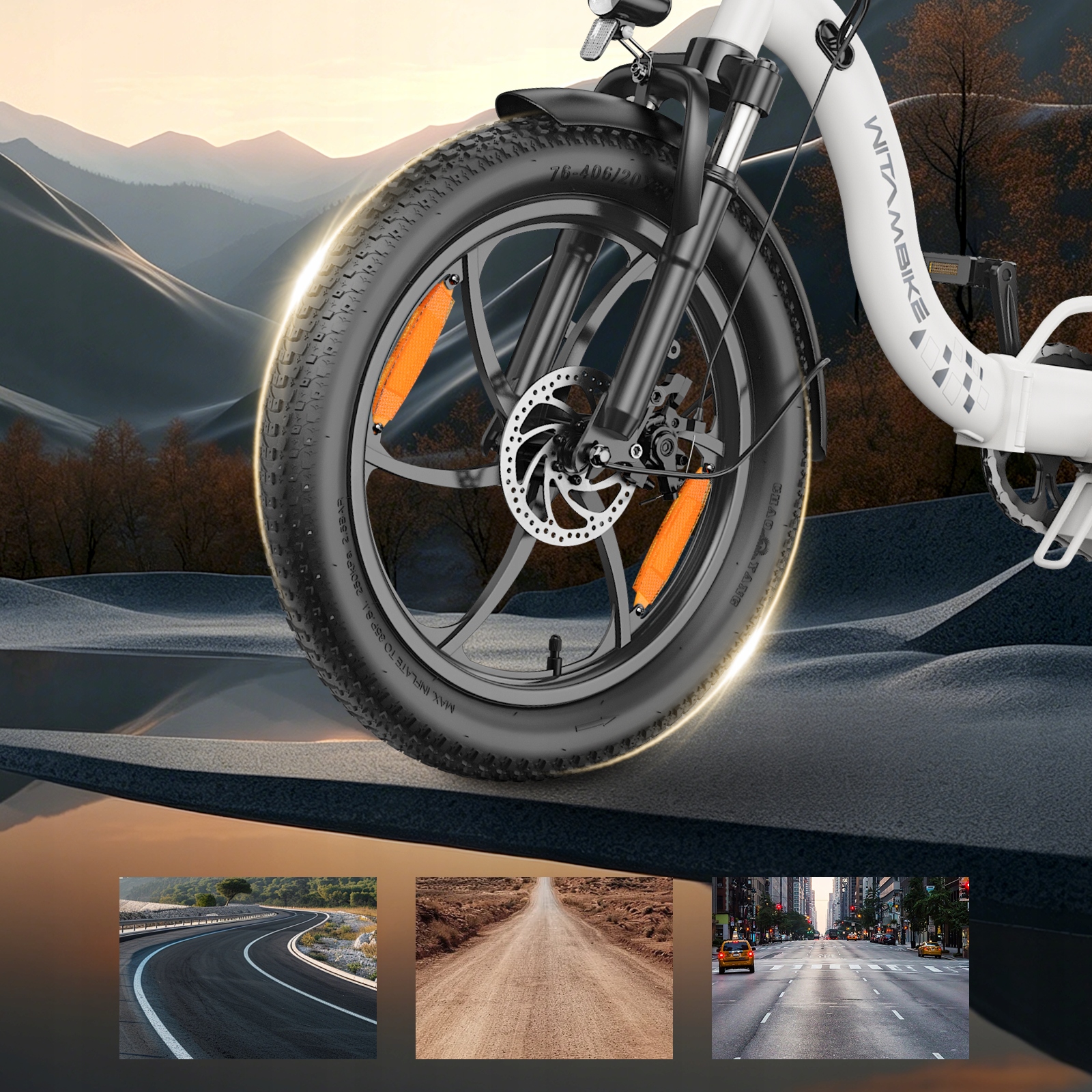2026 m. sulankstomas elektrinis dviratis suaugusiems WITAMBIKE 250W 48V 768WH