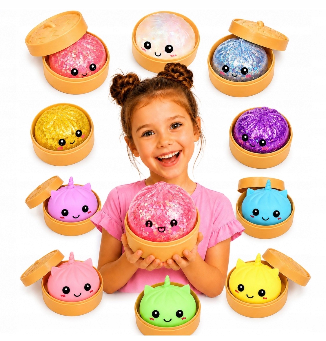 Gniotek Anti-stress Dumpling XXL Squishy in a Box Mystery spaustukas