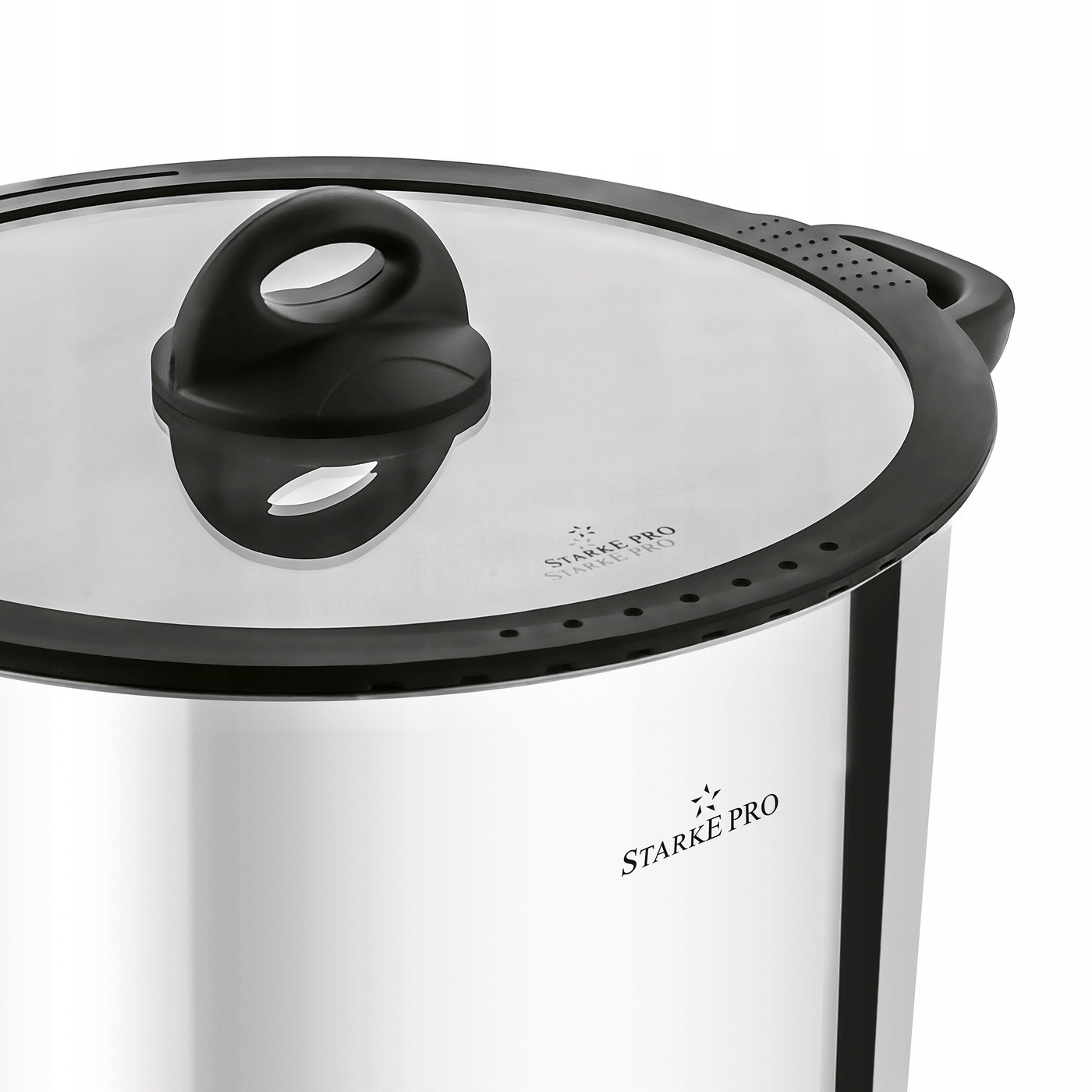 PUODAS Indukcinis AUKŠTAS Plienas DIDELIS su dangčiu Starke Pro Sante 6,5L 22cm