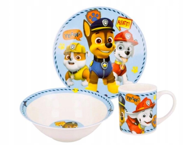 Stor Paw Patrol keramika vaikams pieno/miltelių rinkinys