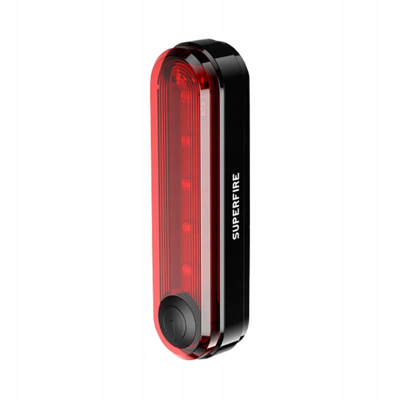 SuperFire LED dviračio žibintas galiniam šviesai, USB įkrovimas