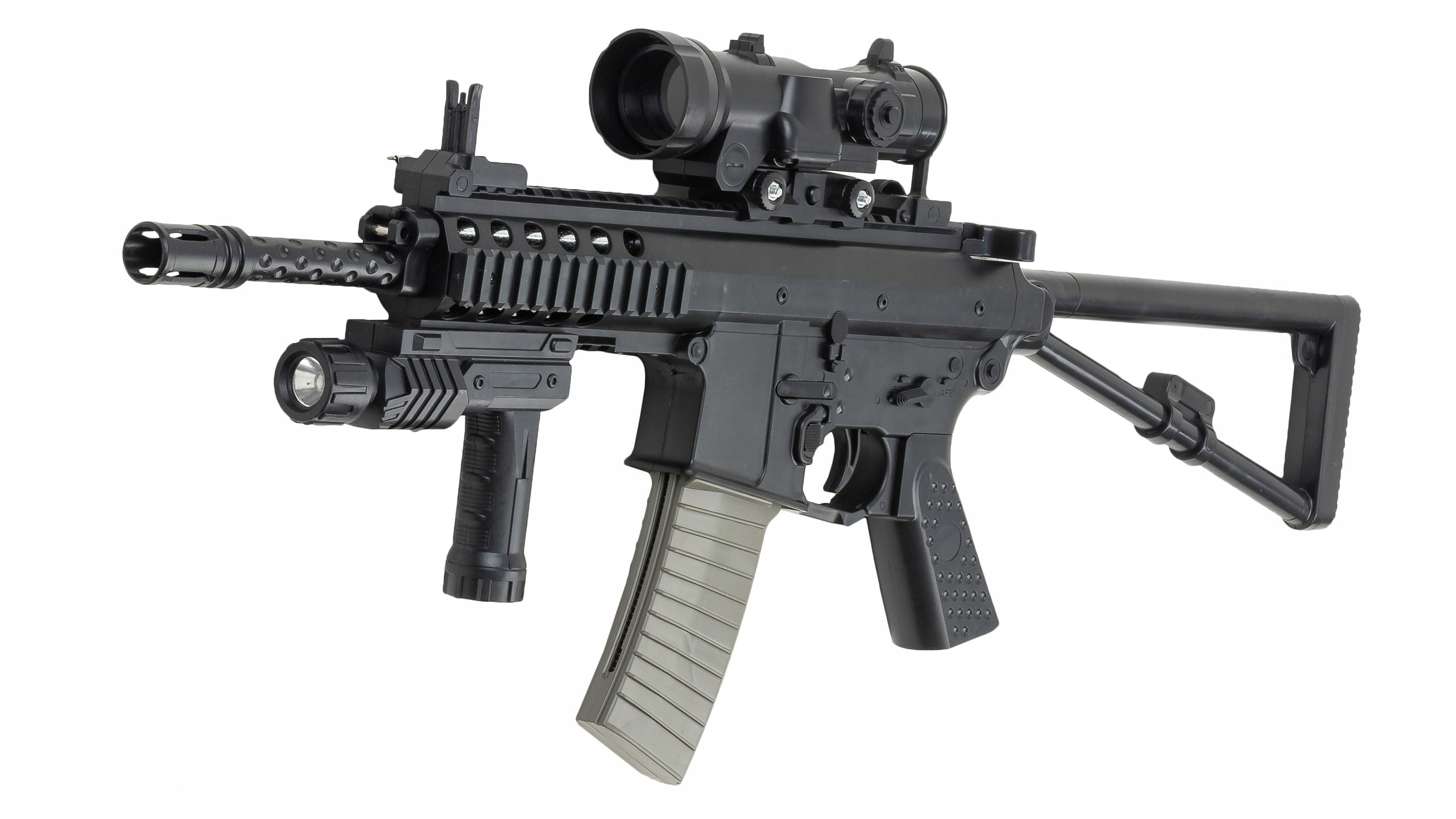Šautuvas su BI-8002 ASG rutuliais, ginklo imitacija su 6 mm kamuoliukais, kopija