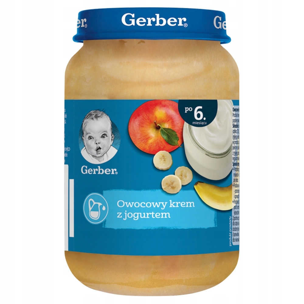 Desertas Gerber Vaisių kremas su jogurtu po 6 mėnesio 190 g