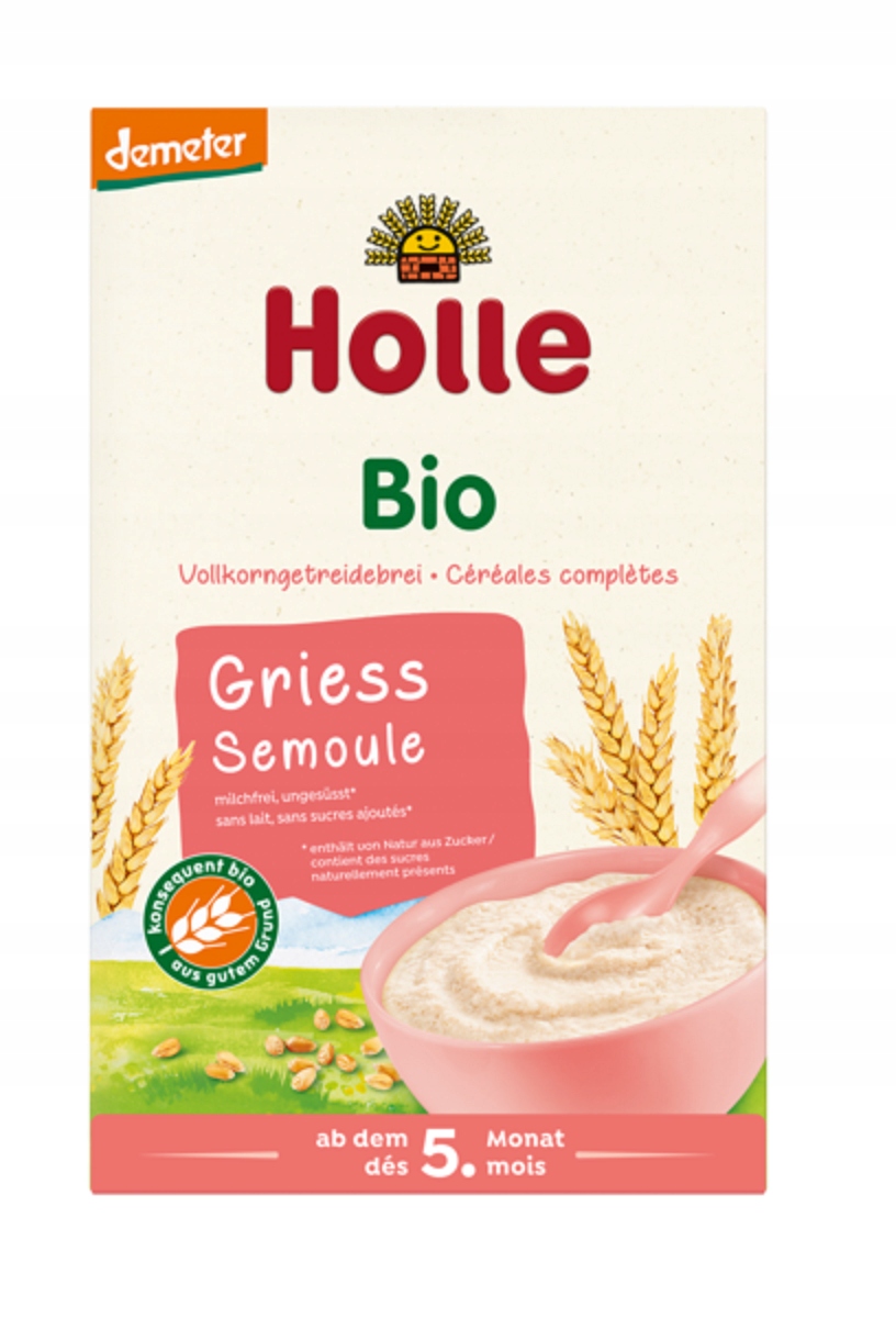 Pilno grūdo košė be pridėtinio cukraus nuo 5 mėn. BIO 250g - Holle