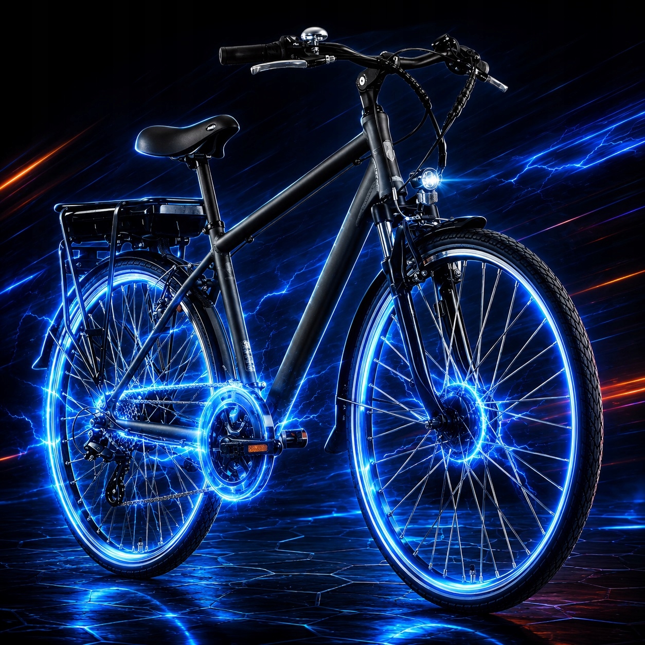 Vyriškas miesto elektrinis dviratis, 28 colių 250 W Shimano 468 Wh ALU pakaba