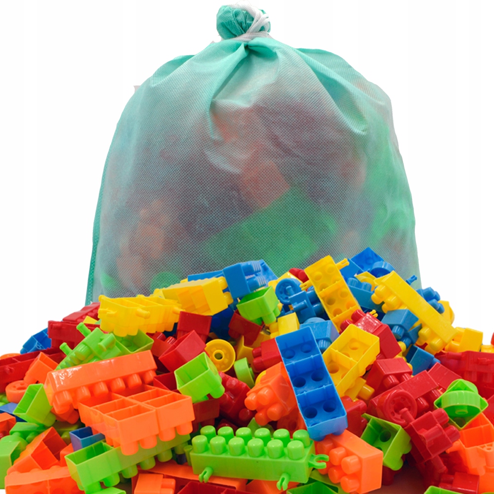 Plastikiniai Konstrukcinių BLOKŲ RINKINYS 500 vnt. DIDELIS