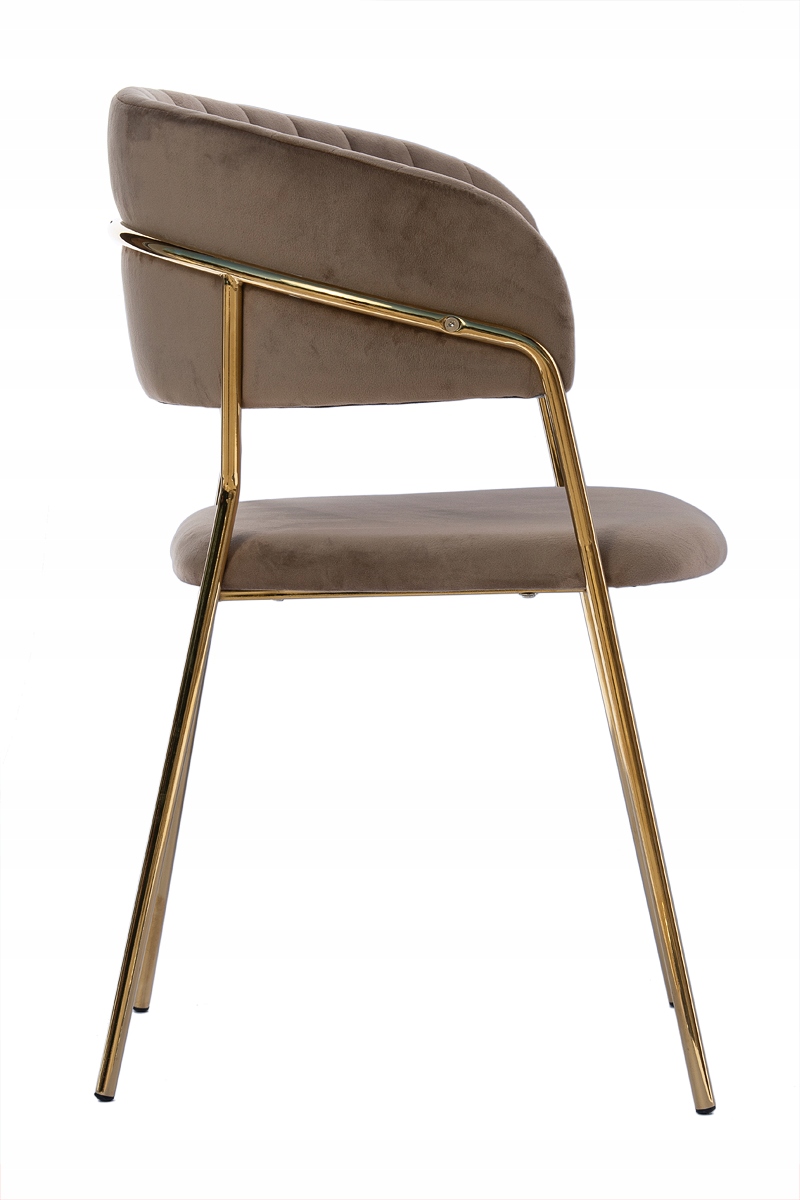 MODERN GLAMOUR CAPPUCCINO VELVET MINŠTA AKSOMINĖ VIRTUVĖS KĖDĖ