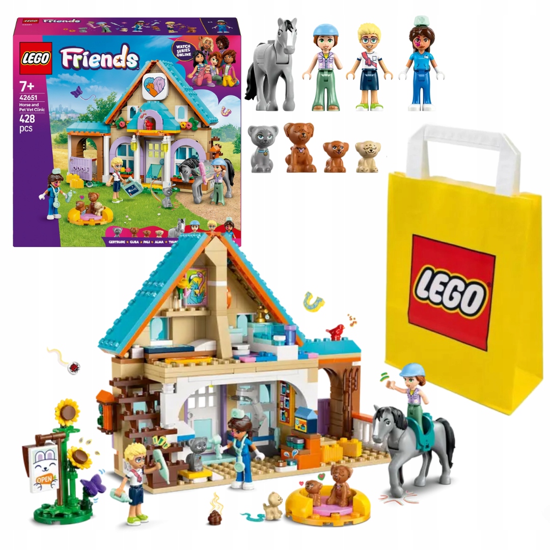 LEGO Friends 42651 žirgas ir gyvūnų klinika