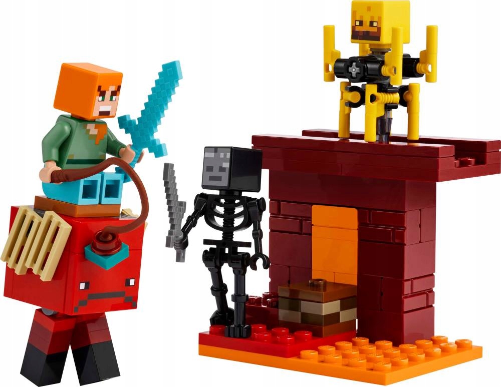 Lego Minecraft bitva ant Nethero tilto 21266