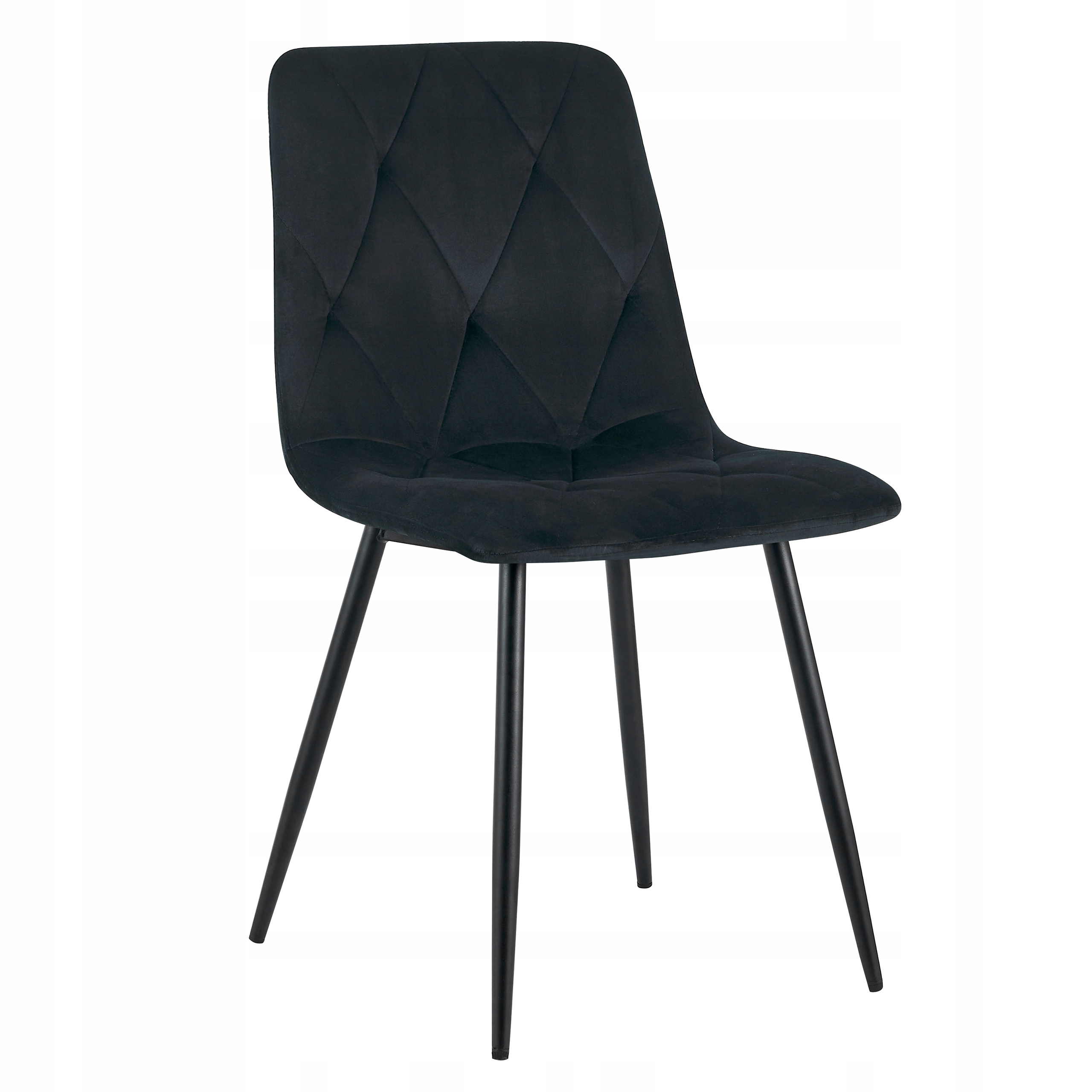 Minkšta dygsniuota KĖDĖ SVETAINE VELVET VELVET VELUR NOVA KT111 BLACK