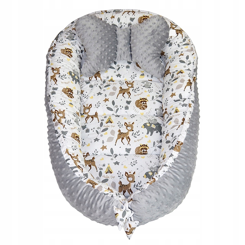 BABY COCOON NEST WRAPPLE + DRUGELIŲ PAGALVĖ - MINKY COTTON