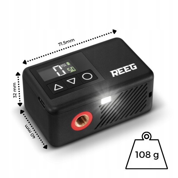 Reeg Air Pump MINI elektrinis siurblys dviračiui, paspirtukui, rutuliui 120 PSI