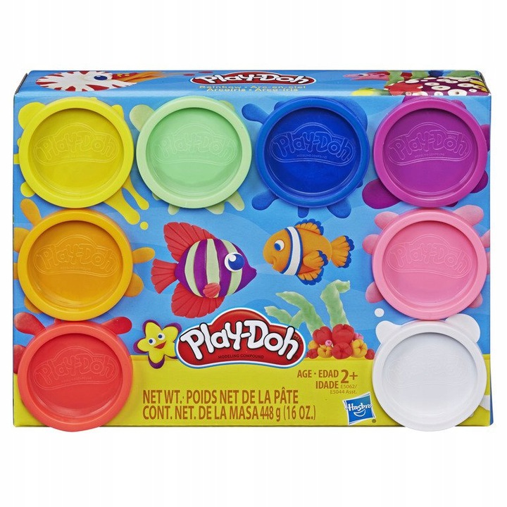 Play Doh play tešlos rinkinys iš 8 vamzdelių Rainbow Hasbro E5062