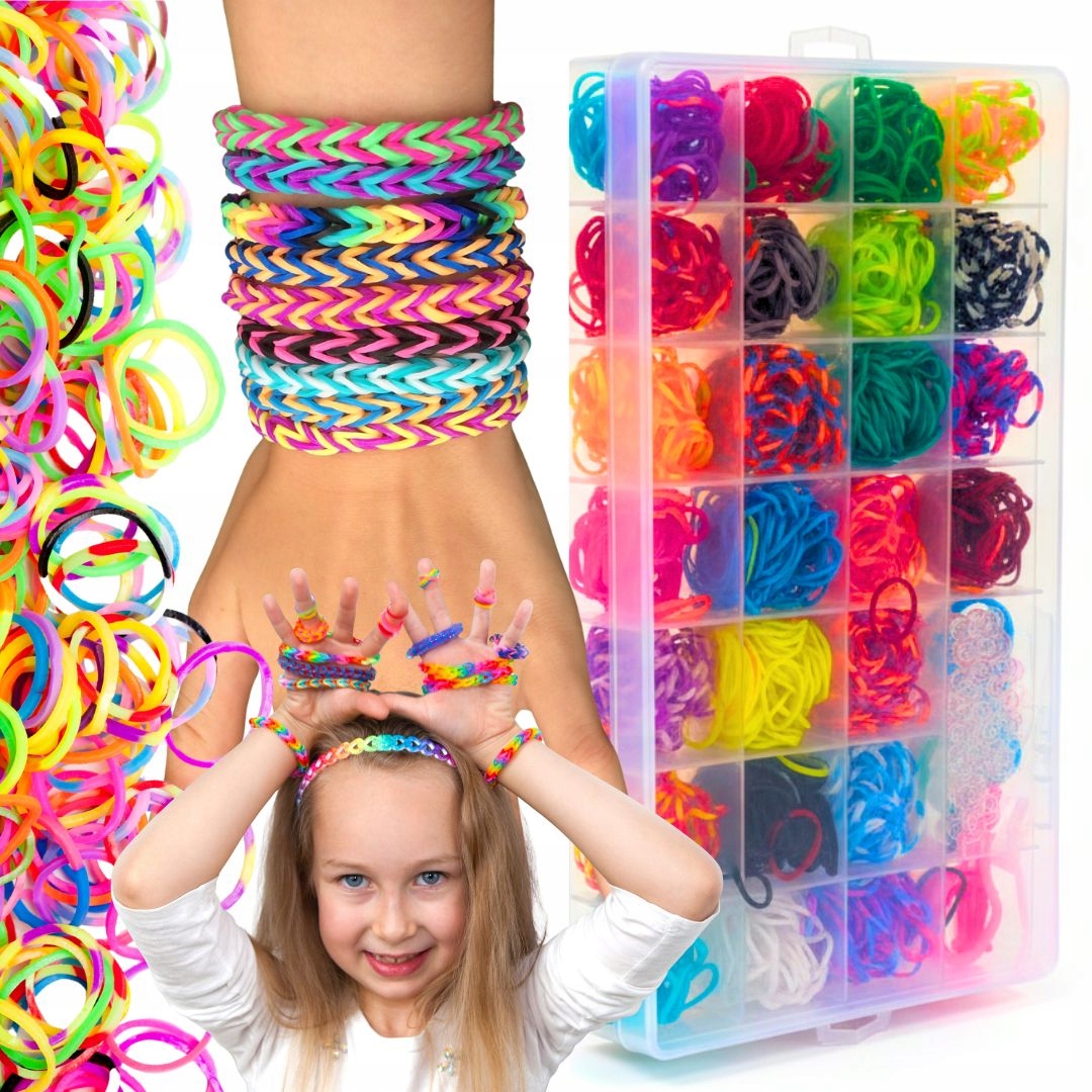 Gumų rankginių rinkinys loom bands 1500 vnt