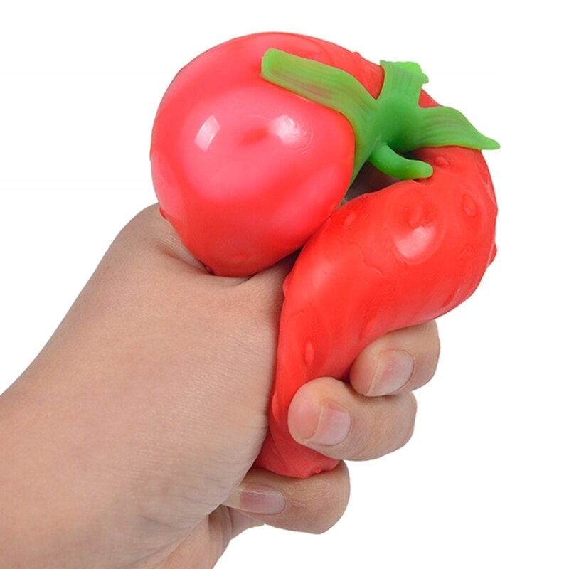 BRAKŽIŲ MINKŠTI VAISIAI, SKIRTI SMASH anti-streso įtaisas SQUISHY GRA