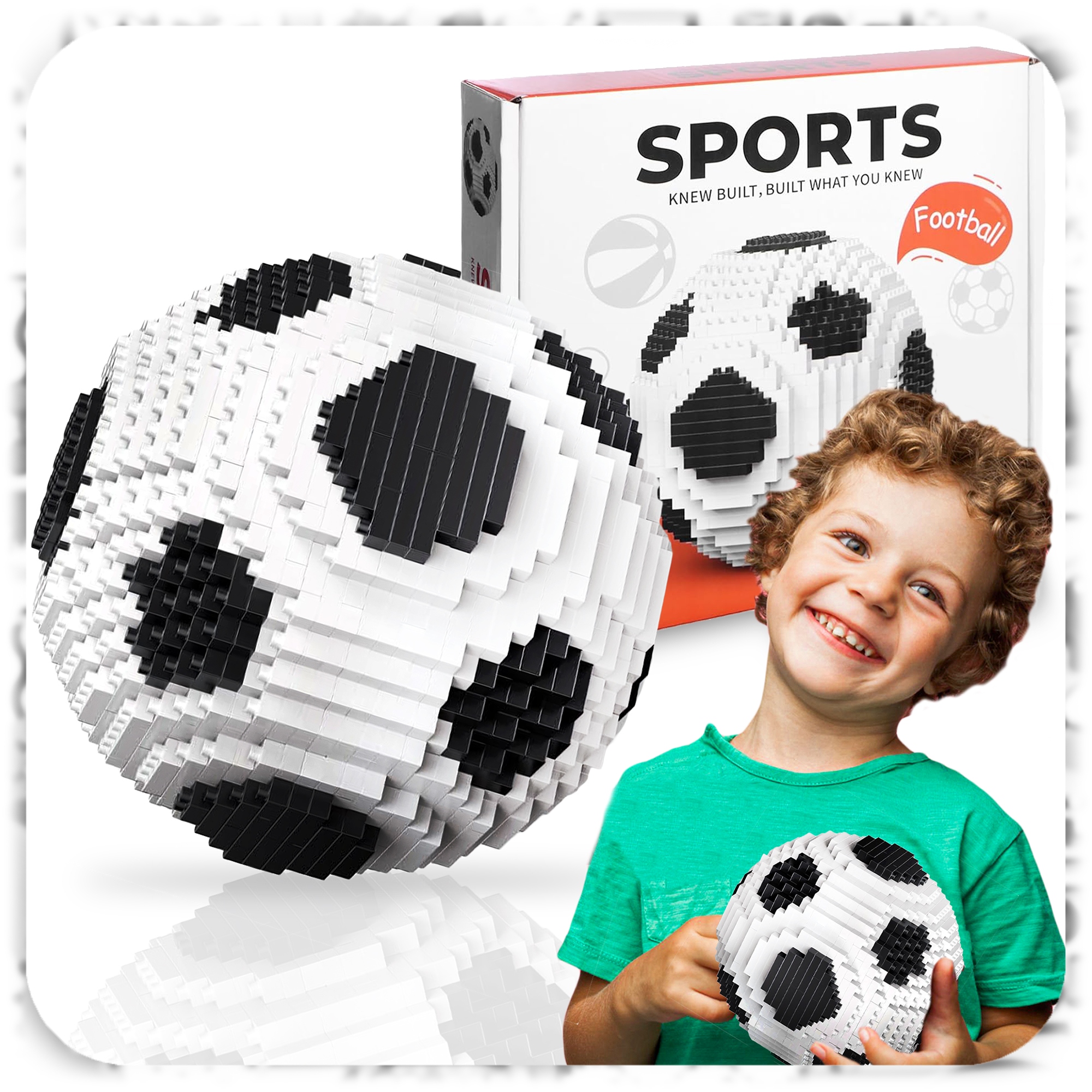 Futbolo kamuolio 3D blokai 102 elementai