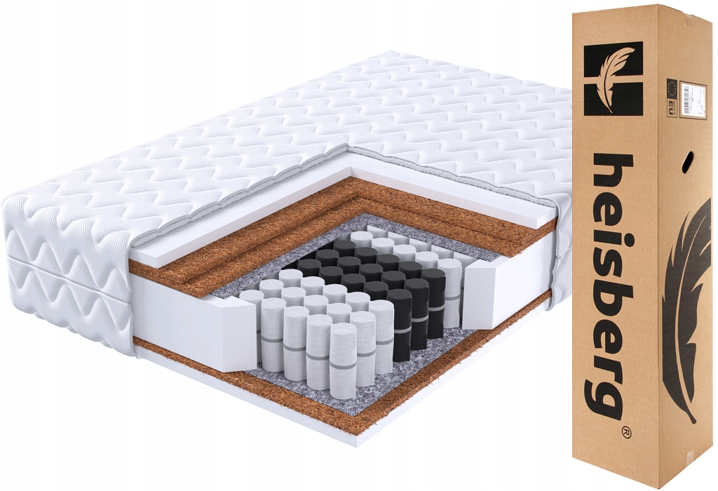 ČIUŽINIS 180x200 BIS kišenės zonos SUPER HARD 3X COCONUT H4/H5 23 cm HEISBERG