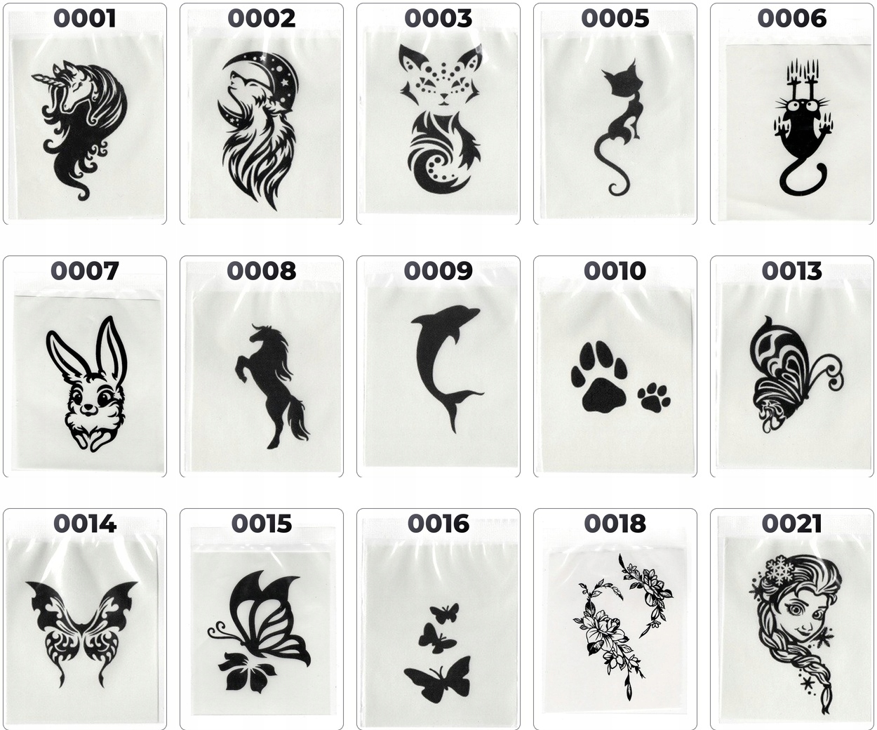 50 blizgaus greitojo tatuiravimo rinkinys mergaitėms