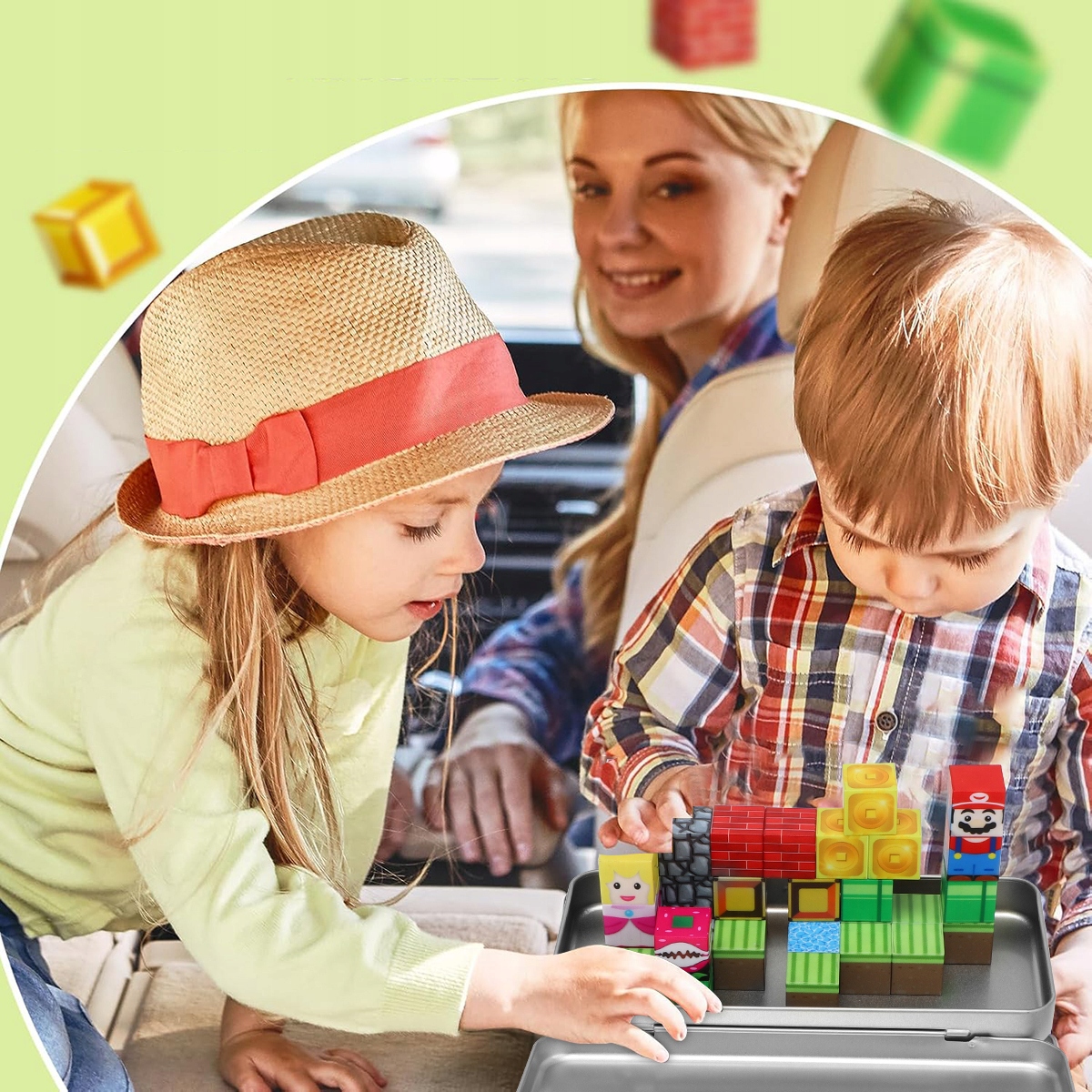 Magnetiniai 3D klockai 35 elementai kūryba