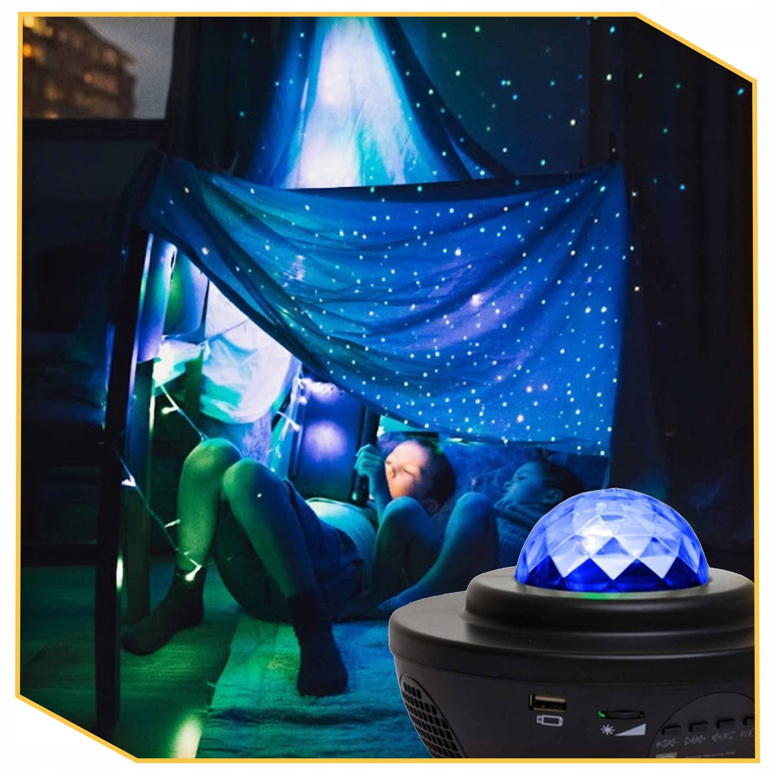 STARS PROJECTOR SKY PROJECTOR LED NAKTINIS LAMP BLUETOOTH GALBARIASIS + NUOTOLINIO PULTAS