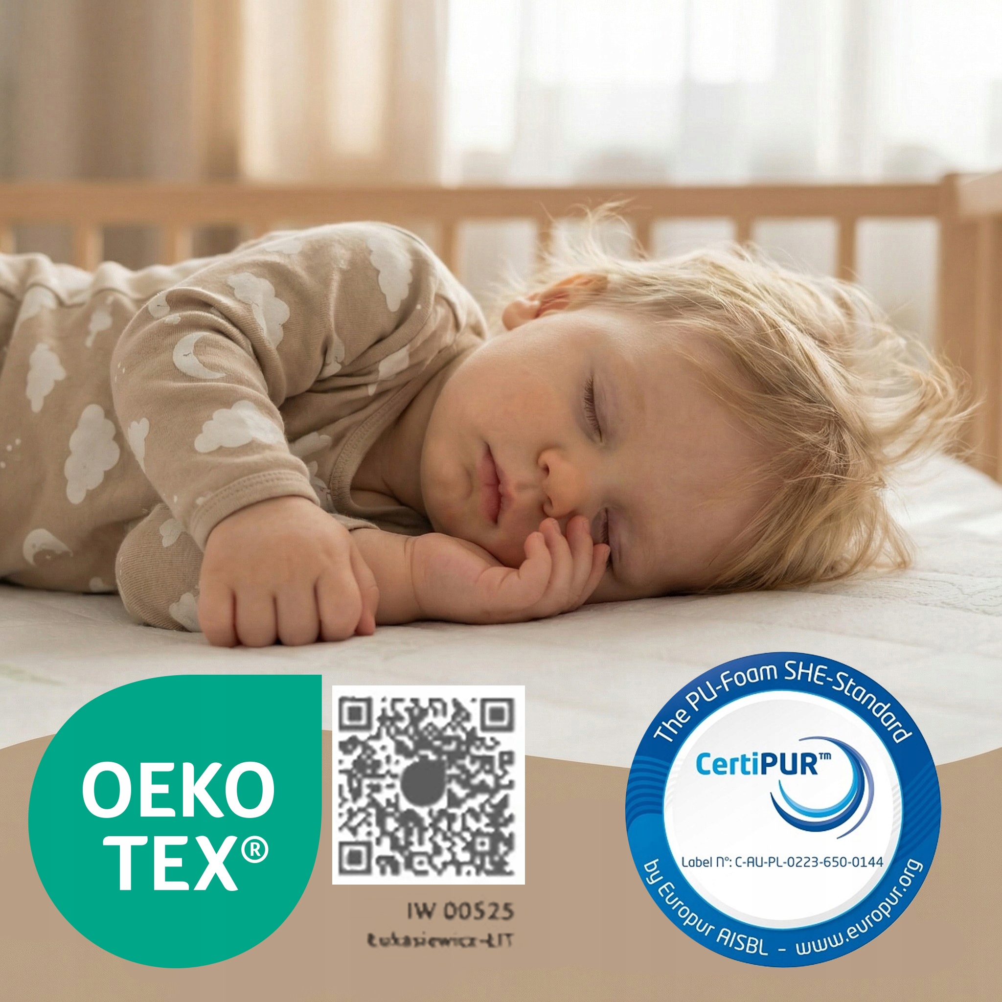 ČIUŽINIS 160x70x10 vaikiškas PUOLAS Oeko-Tex lovai Nuimamas užvalkalas
