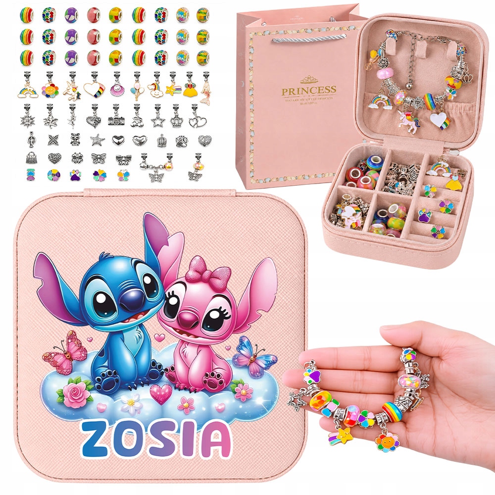 Stitch dėžutė su šarmais ir apyrankėmis vaikams