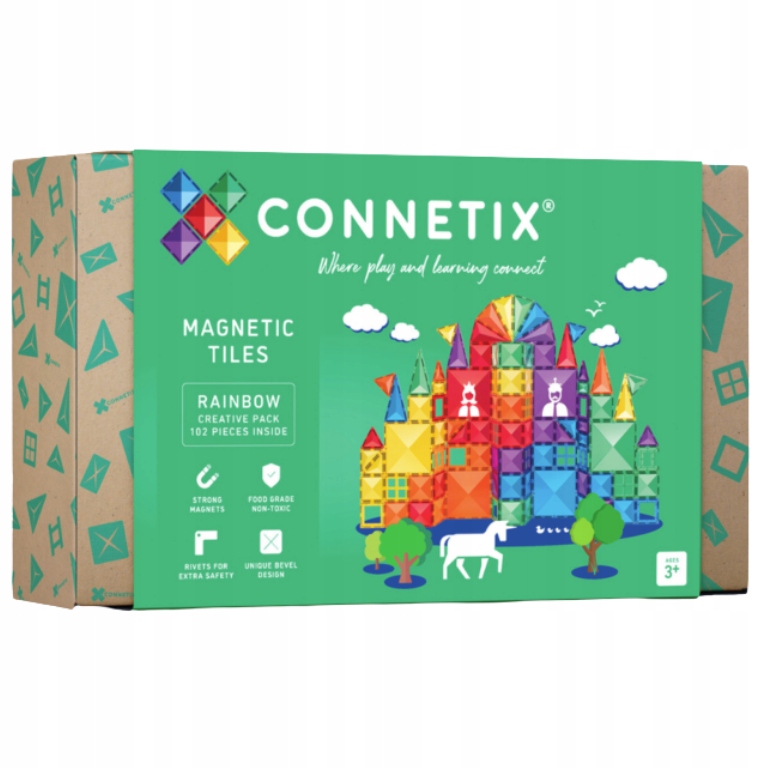 Connetix spalvoti magnetiniai klociniai 102 el.