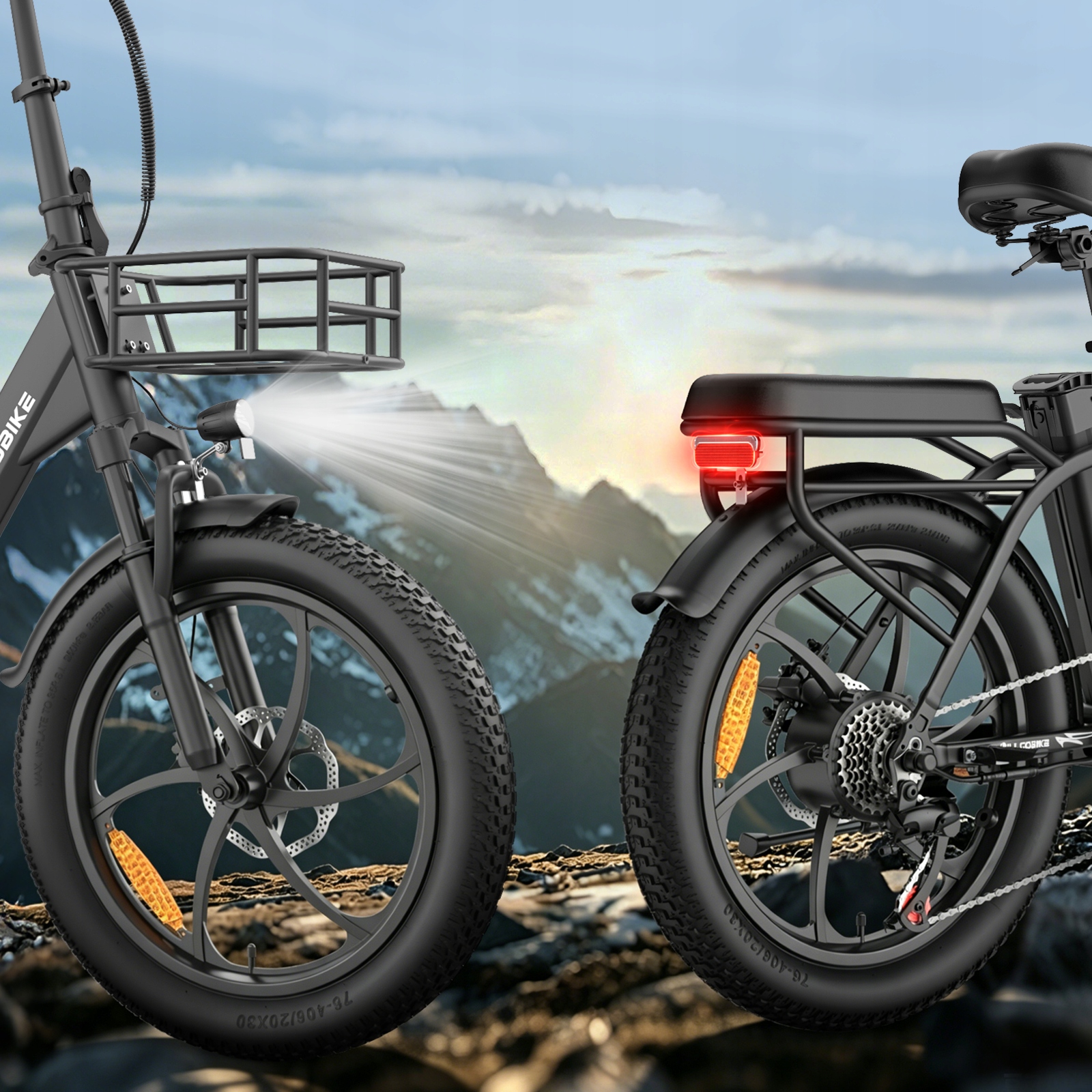 ALLGOBIKE AC20 2026 vyriškas/moteriškas elektrinis dviratis 20AH 120KM 20" 7 greičių
