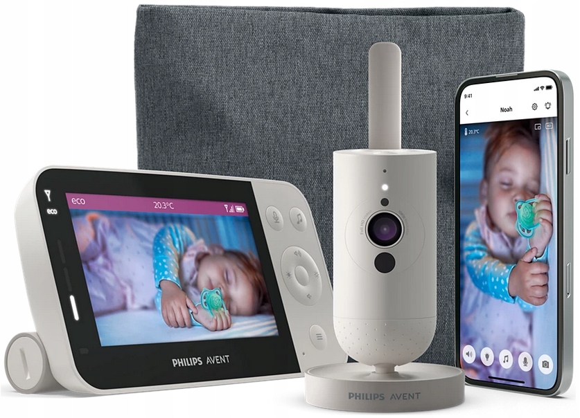 PHILIPS AVENT ELECTRONIC NANNY VIDEO FULL HD EKRANO + LOPŠINIŲ APP