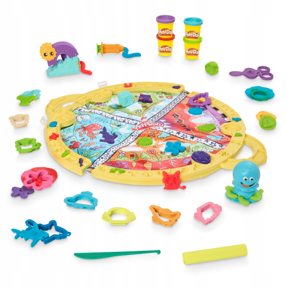 PLAY-DOH CASTRY RINKINYS DIDELIS SULANKSTAMAS NEŠIOJAMAS KILIMAS 43cm + 19 PRIEDŲ