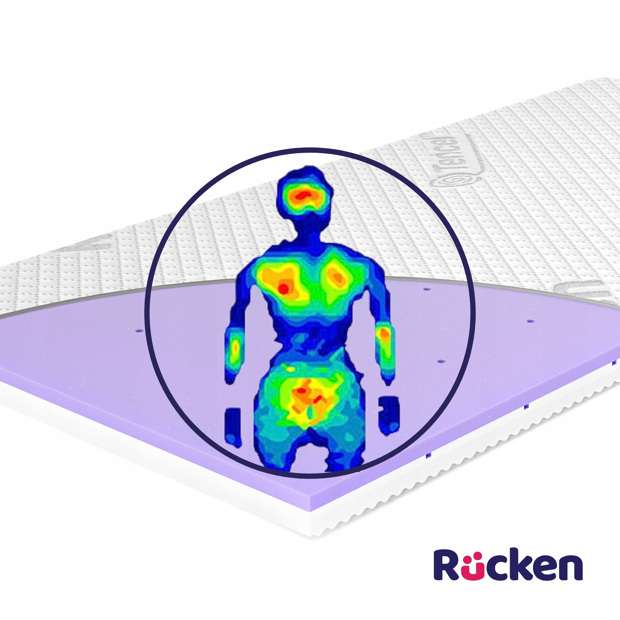 Rucken 120x60 antibakterinis putplasčio čiužinys