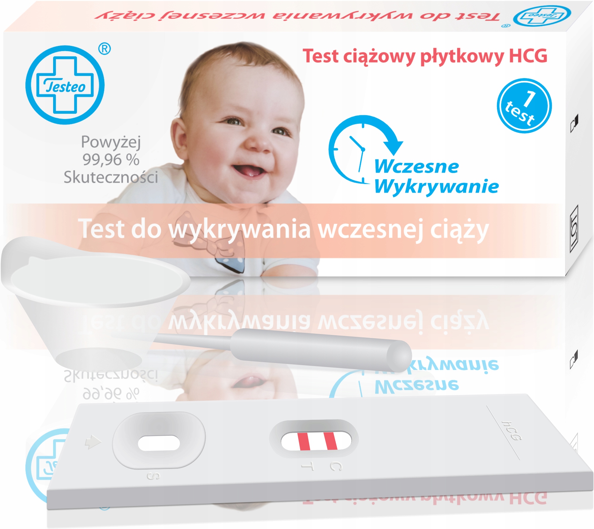 Testeo plokščias nėštumo testas 2 dienų jautrumas