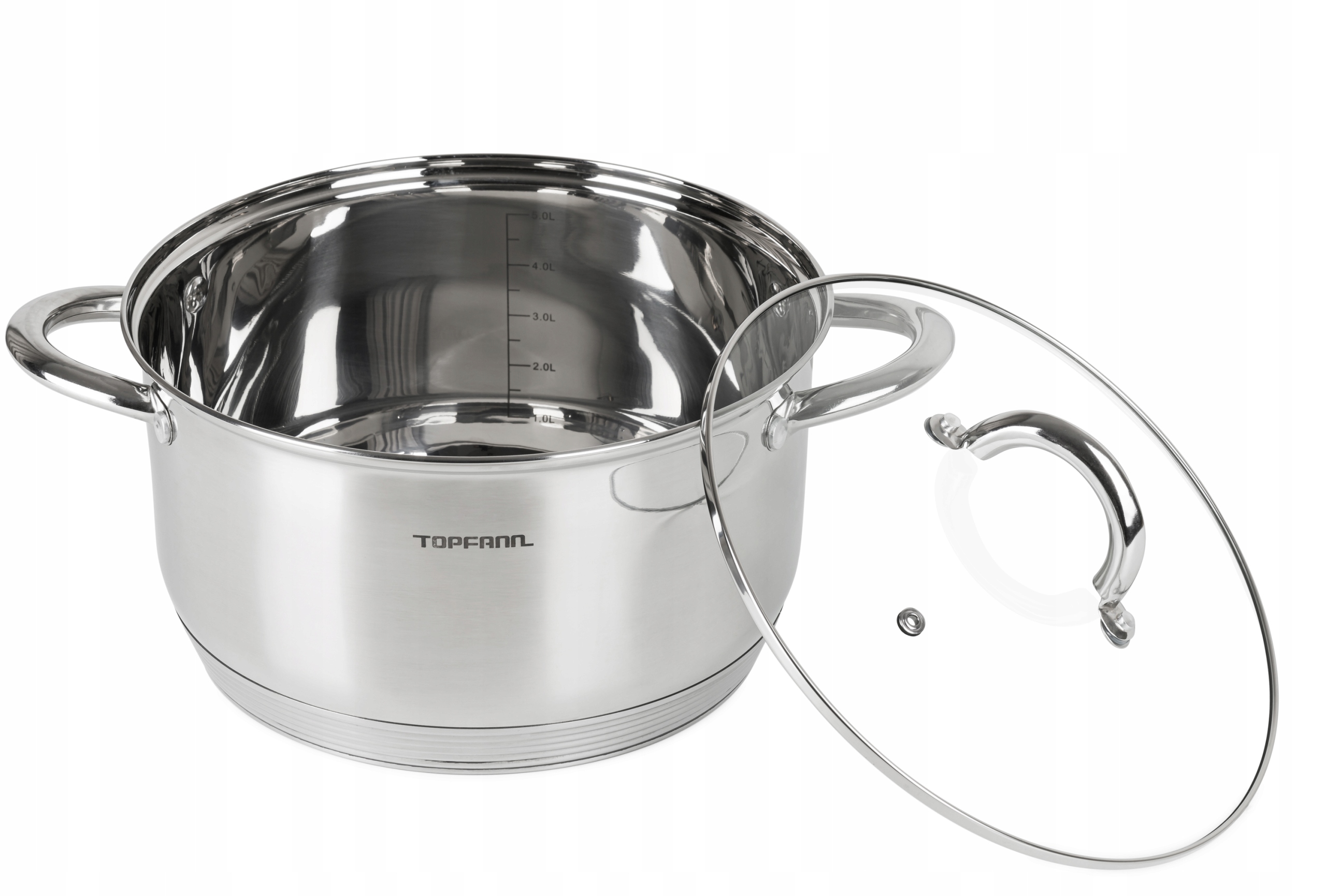 3L INDUKCINIS 20 cm DUJINĖS PUODAS NENERŪDIJAJOJO PLIENO PUODAS TOPFANN