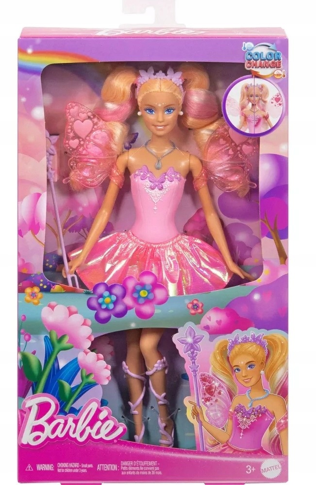 Barbie fėja su žvaigždės lazda ir spalvų keitimų