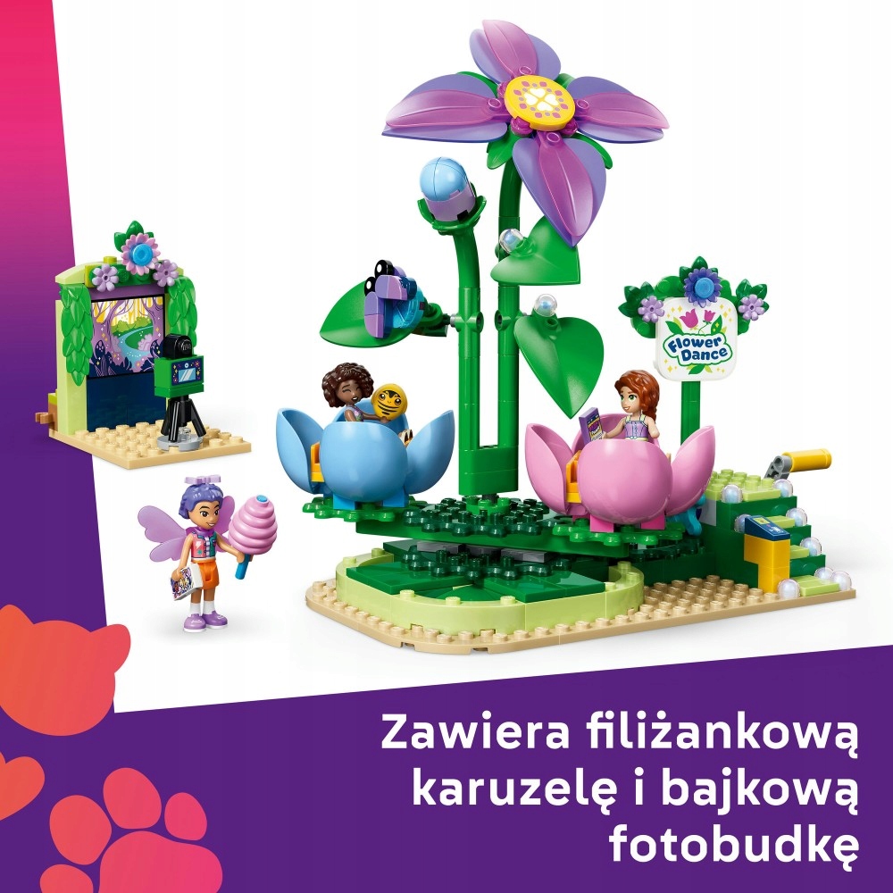Lego Friends fėėrinė karuselė su gėlėmis 42702