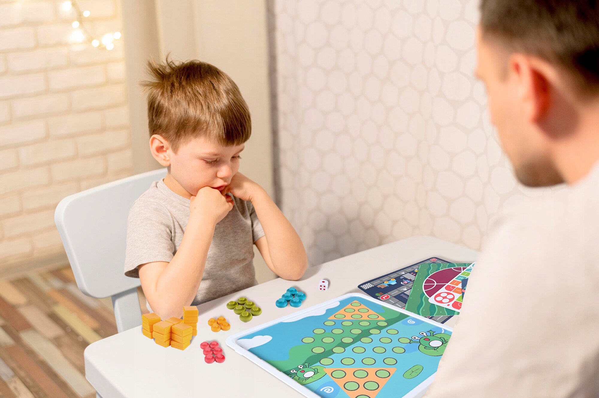 Loginių stalo žaidimų rinkinys iš 10 žaidimų vaikams, pasažas, mokymasis, linksmybės