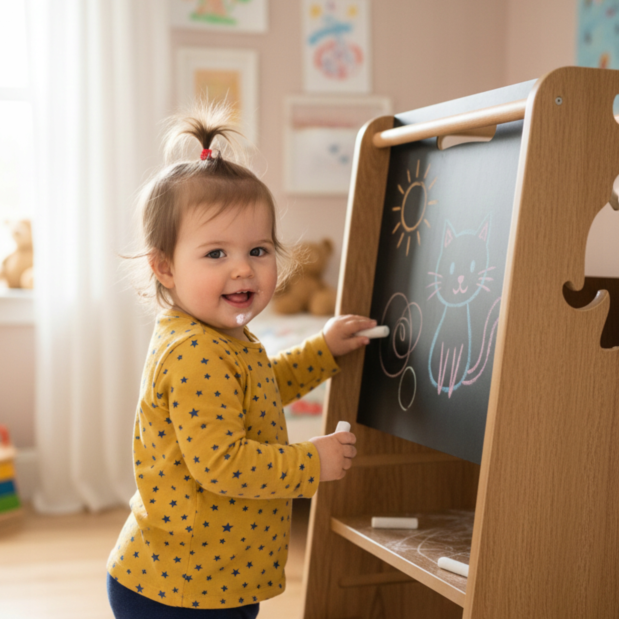Virtuvės pagalbininkas su reguliuojama lentelė mediniu
