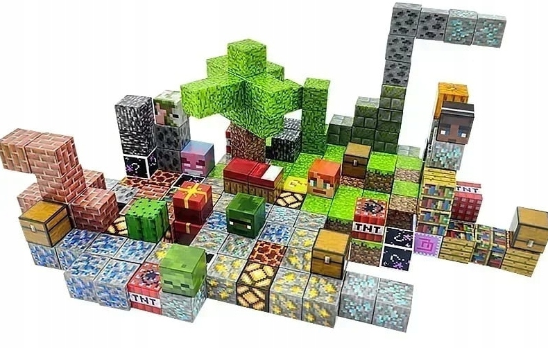 MAGNETINIŲ BLOKŲ KUBAS BIG SET 150 EL MODULE WORLD MIX