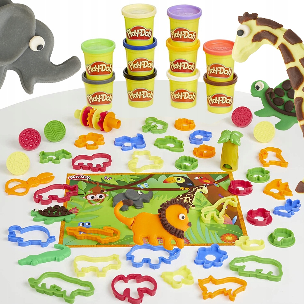 Play-Doh ciastolina žvėrių nuotykiai 10 tūbų