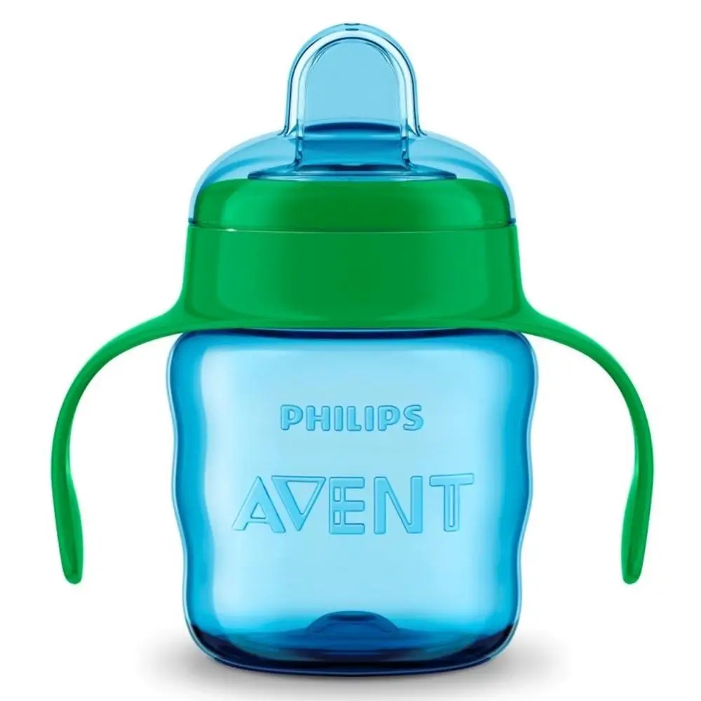 Philips Avent puodelis su silikoniniu snapeliu 200ml 6m+ mėlynas SCF551/05