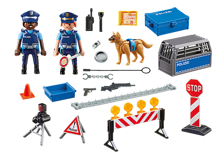 Playmobil City Action 6878 policijos blokada su šuniu