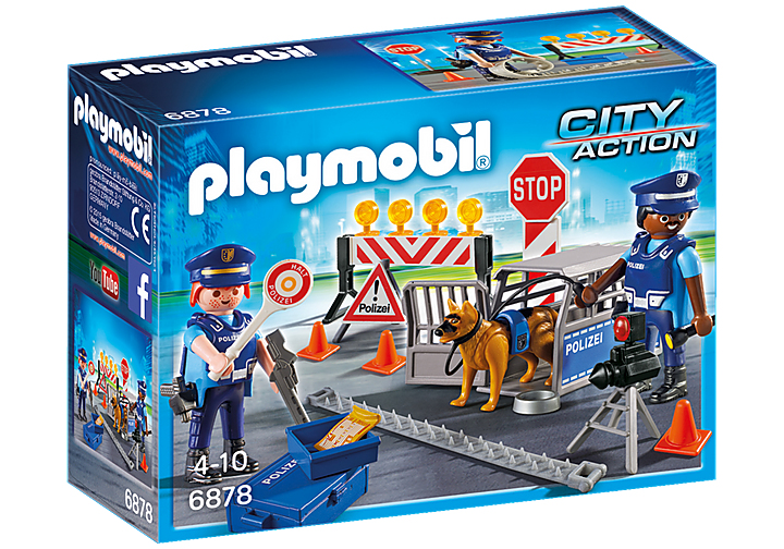 Playmobil City Action 6878 policijos blokada su šuniu