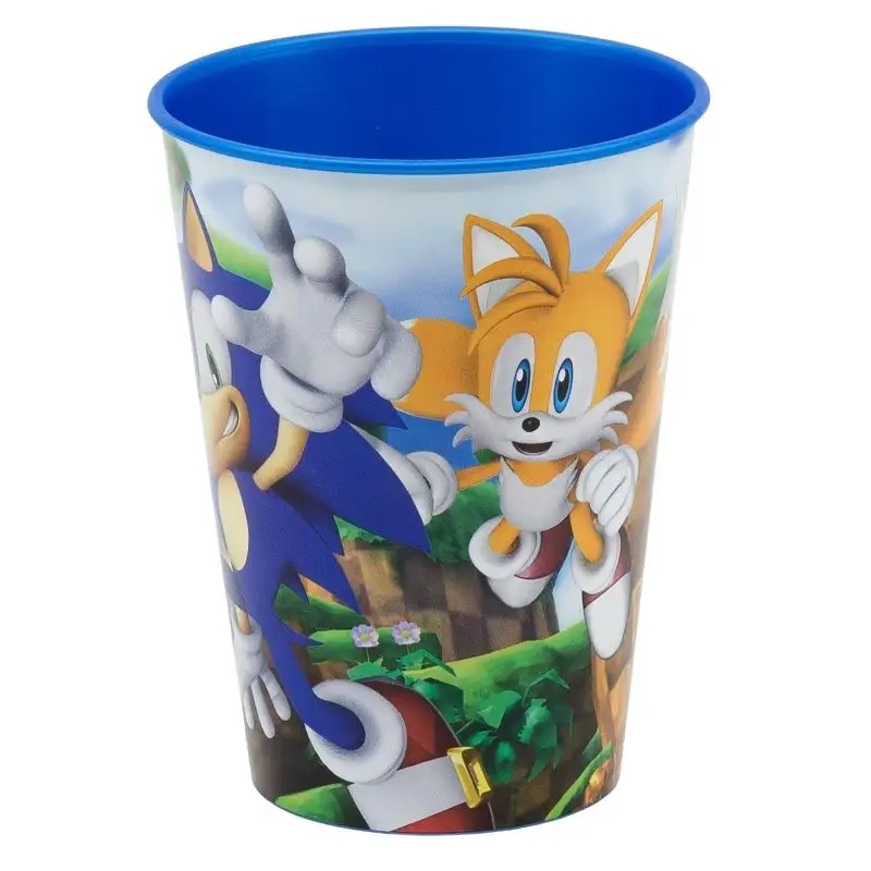 Sonic geriamasis puodelis 260ml vaikams, mėlynas, daugiafunkcis