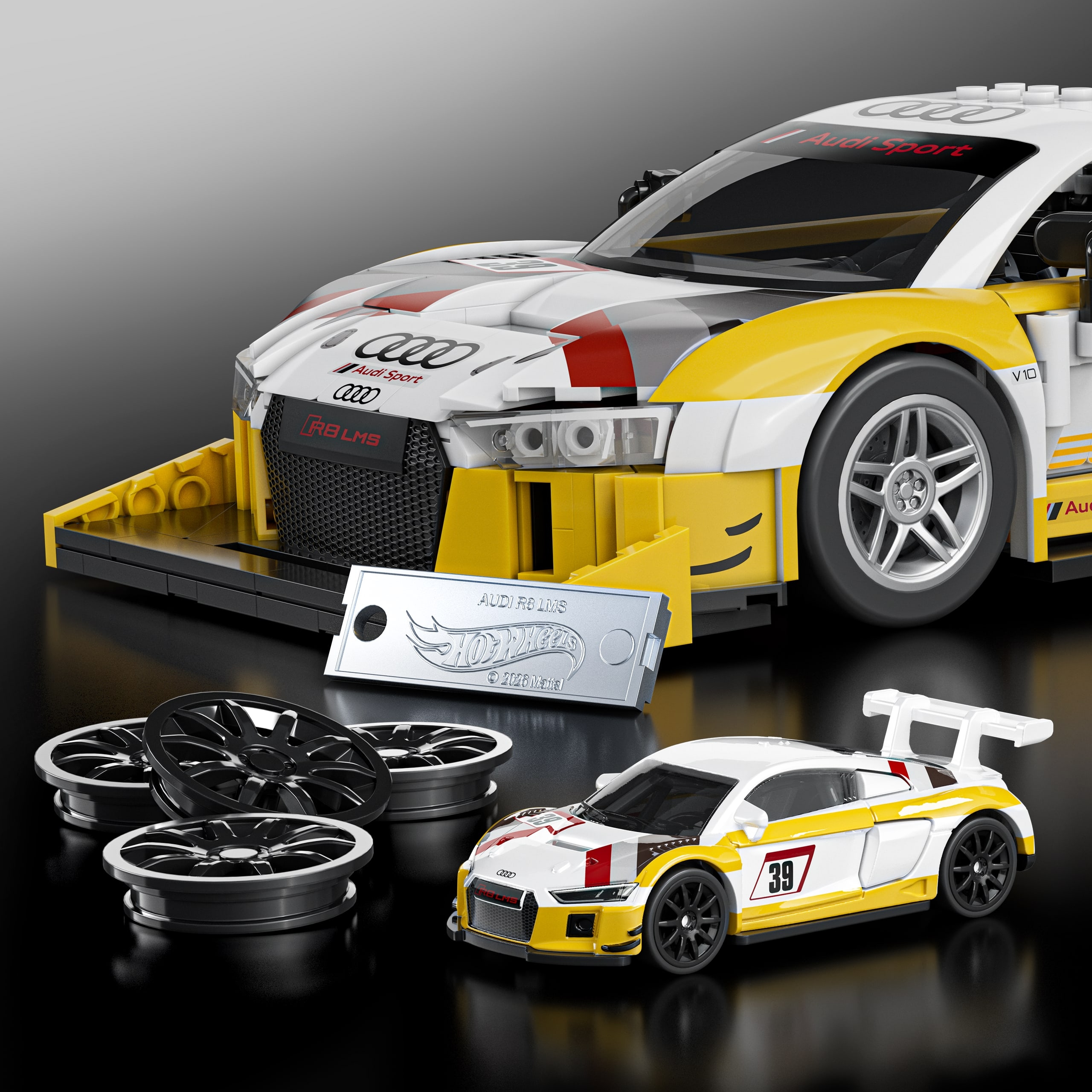 Mattel Brick Shop Audi R8 LMS 820 elementų