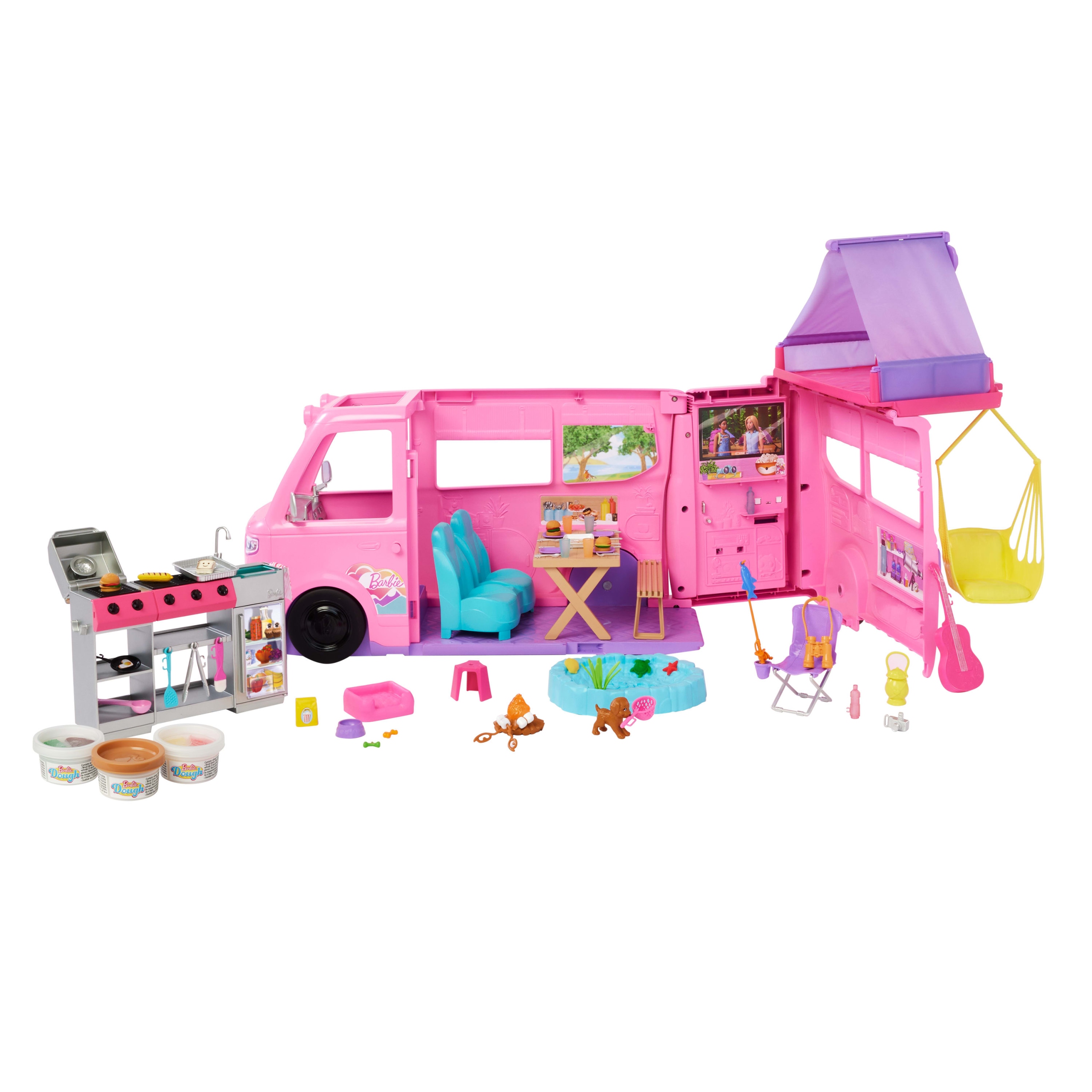 Barbie Dream Camper automobilis su aksesuarais