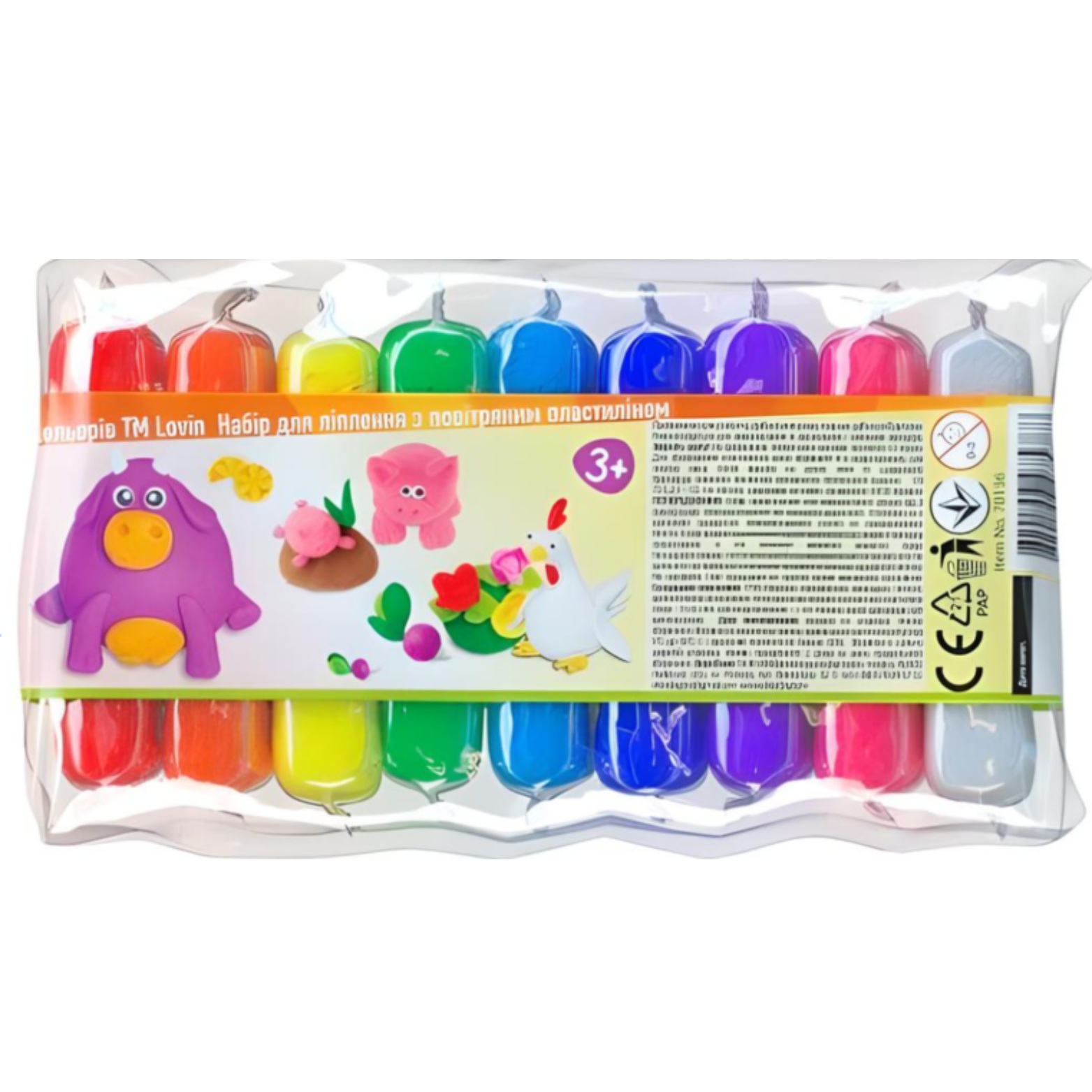 Maksik lengva plastilina 9 spalvos darbiniams